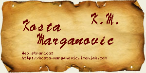 Kosta Marganović vizit kartica